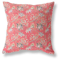Amrita Sen Roses Sprayed Stars Indoor/Outdoor Pillow in Red 20x20