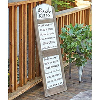 Porch Rules Hanging Sign