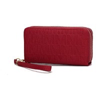 MKF Collection by Mia K. MKF-PU7770RD Lisbette Embossed M Signature Wallet, Red