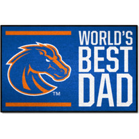 FANMATS 31208 Boise State University Starter Mat Accent Rug - 19in. x 30in. | Sports Fan Home Decor Rug and Tailgating Mat World's Best Dad Starter Mat