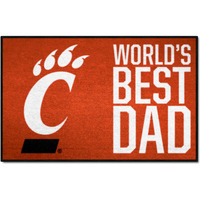 FANMATS 31211 University of Cincinnati Starter Mat Accent Rug - 19in. x 30in. | Sports Fan Home Decor Rug and Tailgating Mat World's Best Dad Starter Mat