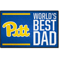 FANMATS 31220 University of Pittsburgh Starter Mat Accent Rug - 19in. x 30in. | Sports Fan Home Decor Rug and Tailgating Mat World's Best Dad Starter Mat