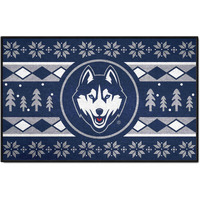 FANMATS 32988 NCAA - University of Connecticut Holiday Sweater Starter Mat Accent Rug - 19in. x 30in.| Sports Fan Home Decor Rug and Tailgating Mat