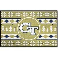 FANMATS 33003 NCAA - Georgia Tech Holiday Sweater Starter Mat Accent Rug - 19in. x 30in.| Sports Fan Home Decor Rug and Tailgating Mat
