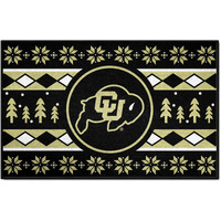 FANMATS 32993 NCAA - University of Colorado Holiday Sweater Starter Mat Accent Rug - 19in. x 30in.| Sports Fan Home Decor Rug and Tailgating Mat