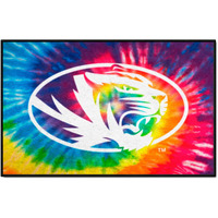 FANMATS 34037 NCAA - Missouri Tigers Tie Dye Starter Mat Accent Rug - 19in. x 30in.| Sports Fan Home Decor Rug and Tailgating Mat