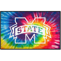 FANMATS 34036 NCAA - Mississippi State Bulldogs Tie Dye Starter Mat Accent Rug - 19in. x 30in.| Sports Fan Home Decor Rug and Tailgating Mat