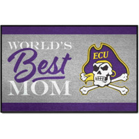 FANMATS 34539 NCAA - East Carolina Pirates World's Best Mom Starter Mat Accent Rug - 19in. x 30in.| Sports Fan Home Decor Rug and Tailgating Mat