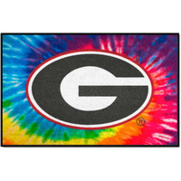 FANMATS 34060 NCAA Georgia Bulldogs Tie Dye Starter Mat Accent Rug - 19in. x 30in.| Sports Fan Home Decor Rug and Tailgating Mat