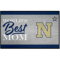 FANMATS 34594 NCAA - Navy Midshipmen World's Best Mom Starter Mat Accent Rug - 19in. x 30in.| Sports Fan Home Decor Rug and Tailgating Mat