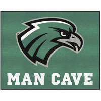 FANMATS 34901 Northeastern State University All-Star Mat - Man Cave | Green | 33.75"x42.5" | River Hawk Logo
