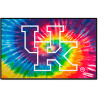 FANMATS 34065 NCAA - Kentucky Wildcats Tie Dye Starter Mat Accent Rug - 19in. x 30in.| Sports Fan Home Decor Rug and Tailgating Mat