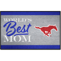 FANMATS 34571 NCAA - SMU Mustangs World's Best Mom Starter Mat Accent Rug - 19in. x 30in.| Sports Fan Home Decor Rug and Tailgating Mat
