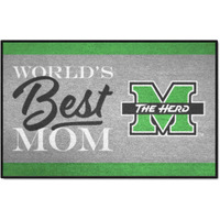 FANMATS 34552 NCAA -Marshall Thundering Herd World's Best Mom Starter Mat Accent Rug - 19in. x 30in.| Sports Fan Home Decor Rug and Tailgating Mat