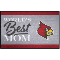 FANMATS 34550 NCAA - Louisville Cardinals World's Best Mom Starter Mat Accent Rug - 19in. x 30in.| Sports Fan Home Decor Rug and Tailgating Mat