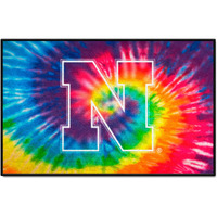 FANMATS 34039 NCAA - Nebraska Cornhuskers Tie Dye Starter Mat Accent Rug - 19in. x 30in.
