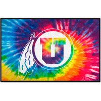 FANMATS 34081 NCAA - Utah Utes Tie Dye Starter Mat Accent Rug - 19in. x 30in.| Sports Fan Home Decor Rug and Tailgating Mat