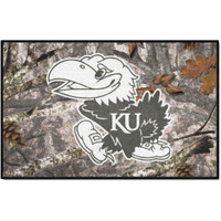 FANMATS 33980 NCAA - Kansas Jayhawks Camo Starter Mat Accent Rug - 19in. x 30in.| Sports Fan Home Decor Rug and Tailgating Mat