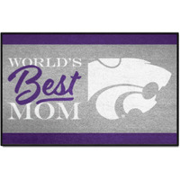 FANMATS 34548 NCAA - Kansas State Wildcats World's Best Mom Starter Mat Accent Rug - 19in. x 30in.| Sports Fan Home Decor Rug and Tailgating Mat
