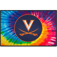 FANMATS 34077 NCAA - Virginia Cavaliers Tie Dye Starter Mat Accent Rug - 19in. x 30in.| Sports Fan Home Decor Rug and Tailgating Mat