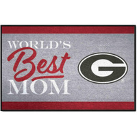 FANMATS 34541 NCAA - Georgia Bulldogs World's Best Mom Starter Mat Accent Rug - 19in. x 30in.| Sports Fan Home Decor Rug and Tailgating Mat