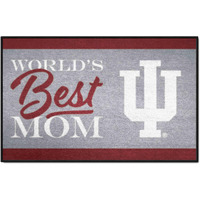 FANMATS 34545 NCAA - Indiana Hooisers World's Best Mom Starter Mat Accent Rug - 19in. x 30in.| Sports Fan Home Decor Rug and Tailgating Mat