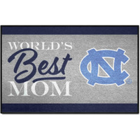 FANMATS 34562 NCAA - North Carolina Tar Heels World's Best Mom Starter Mat Accent Rug - 19in. x 30in.| Sports Fan Home Decor Rug and Tailgating Mat