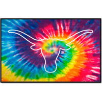 FANMATS 34076 NCAA - Texas Longhorns Tie Dye Starter Mat Accent Rug - 19in. x 30in.| Sports Fan Home Decor Rug and Tailgating Mat