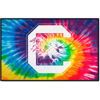 FANMATS 34050 NCAA - South Carolina Gamecocks Tie Dye Starter Mat Accent Rug - 19in. x 30in. | Sports Fan Home Decor Rug and Tailgating Mat
