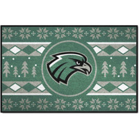 FANMATS 34900 NCAA -Northeastern State Riverhawks Holiday Sweater Starter Mat Accent Rug - 19in. x 30in.| Sports Fan Home Decor Rug and Tailgating Mat
