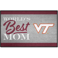 FANMATS 34595 NCAA - Virginia Tech Hokies World's Best Mom Starter Mat Accent Rug - 19in. x 30in.| Sports Fan Home Decor Rug and Tailgating Mat