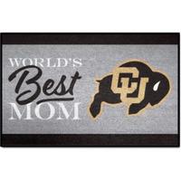 FANMATS 34535 NCAA - Colorado Buffaloes World's Best Mom Starter Mat Accent Rug - 19in. x 30in.