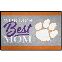 FANMATS 34534 Clemson Tigers World's Best Mom Starter Mat Accent Rug - 19in. x 30in.