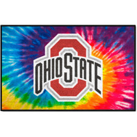 FANMATS 34042 NCAA -Ohio State Buckeyes Tie Dye Starter Mat Accent Rug - 19in. x 30in.| Sports Fan Home Decor Rug and Tailgating Mat