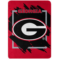 NORTHWEST ENTERPRISES NCAA 46x60 Dimensional Design Micro Raschel Throw Blanket (Georgia Bulldogs)