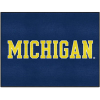 FANMATS 36688 University of Michigan All-Star Mat | Blue | 33.75"x42.5" | Michigan Wordmark