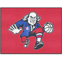 FANMATS 37066 NBA - Philadelphia 76ers All-Star Mat | Red | 33.75"x42.5" | Benjamin Franklin Secondary Logo
