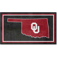 FANMATS 36452 Oklahoma Sooners 3ft. x 5ft. Plush Area Rug