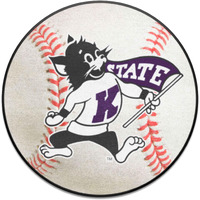 FANMATS 36373 Kansas State Wildcats Baseball Rug - 27in. Diameter