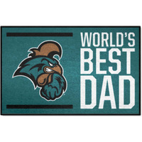 FANMATS 38385 NCAA - Coastal Carolina Chanticleers World's Best Dad Starter Mat Accent Rug - 19in. x 30in. | Sports Fan Home Decor Rug and Tailgating Mat