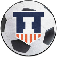 FANMATS 36340 Illinois Illini Soccer Ball Rug - 27in. Diameter