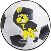 FANMATS 36640 Iowa Hawkeyes Soccer Ball Rug - 27in. Diameter
