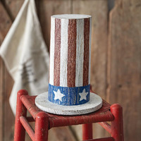 Colonial Tin Works Americana Top Hat Decor, 12-inch Height, Home, Home Dcor