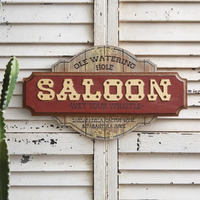 Colonial Tin Works Saloon Wall Sign, 13-inch Height, Home, Home Dcor