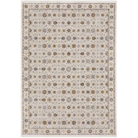 HomeRoots 509447 8 x 11 ft. Oriental Power Loom Stain Resistant Rectangle Area Rug with Fringe Ivory & Gold