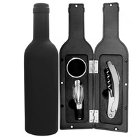 Premium Connection 5 Piece Bottle Shaped Wine Accessory Holder Gift Set