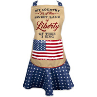 DII Patriotic Kitchen Apron for BBQ Grilling, Cooking or Baking, Sweet Liberty
