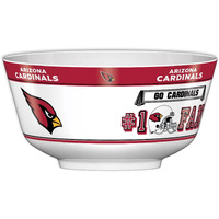 Fremont Die NFL Arizona Cardinals Party Snack Bowl, 11.75" Bowl (2 Gallon), White/Team Colors