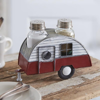 Colonial Tin Works Camper Salt and Pepper Caddy, 6.75-inch Height, Home, Home Dcor