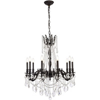Elegant Lighting 9210D28DB/RC Rosalia Collection 10-Light Hanging Fixture with Royal Cut Crystal, Dark Bronze Finish